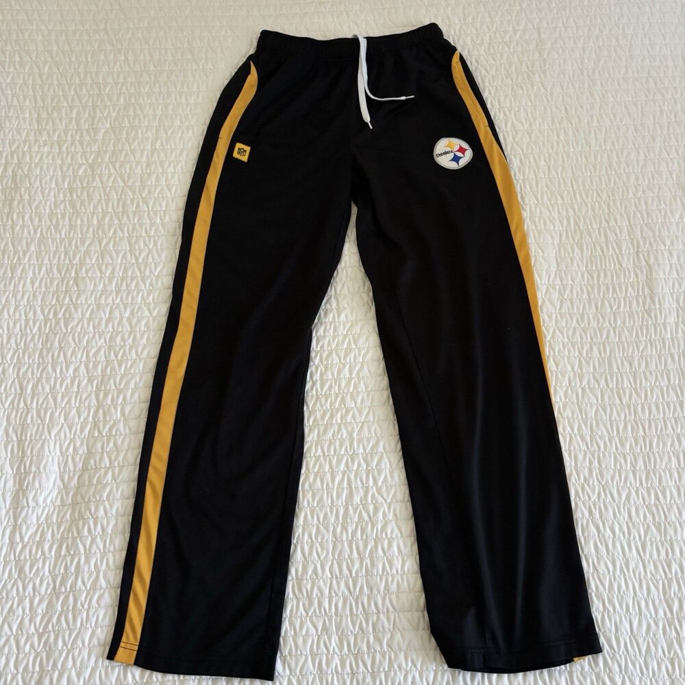 Pittsburgh Steelers Sweatpants Youth Sz XL 18 Black Logo NFL Team Apparel Jogger